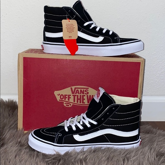 Vans Shoes - BRAND NEW! 💎 VANS Sk8-Hi Slim Black/True White 🖤
